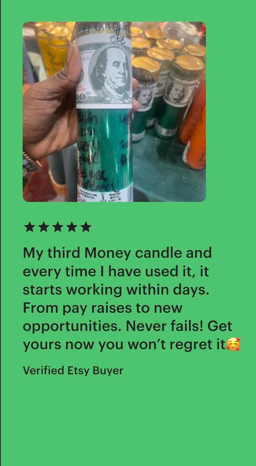 D Money Candle (BESTSELLER 5 STARS)