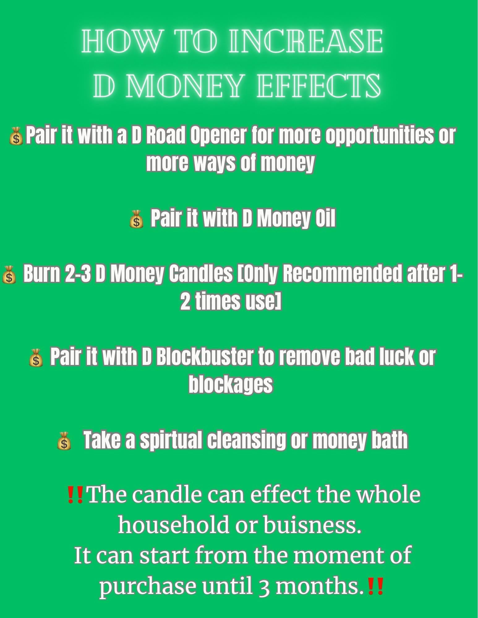 D Big Money Candle (BESTSELLER 5 STARS)