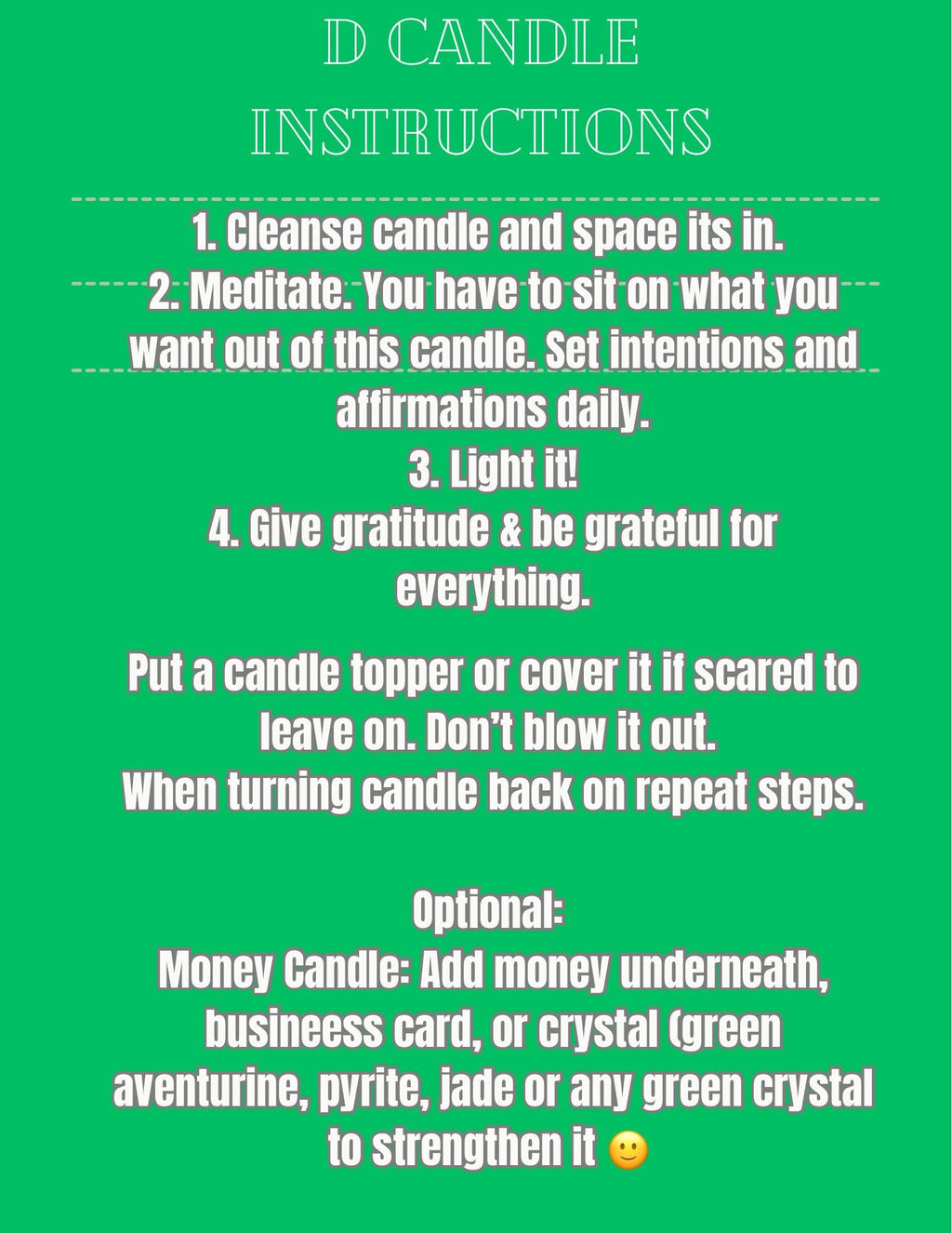 D Big Money Candle (BESTSELLER 5 STARS)